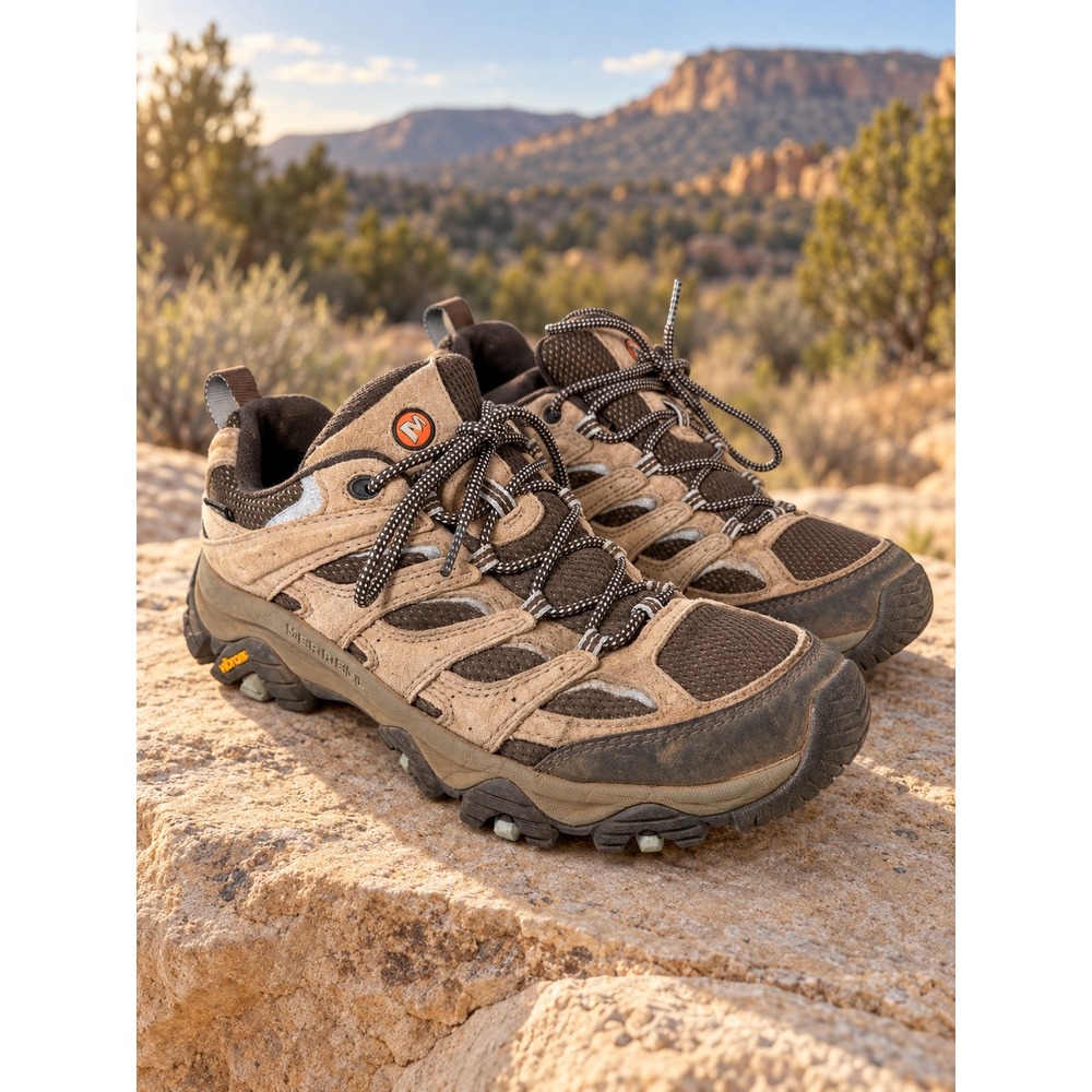 Merrell Moab 3 Waterproof Hiking Shoes Womens 10 Brown J035856 Vibram Sole